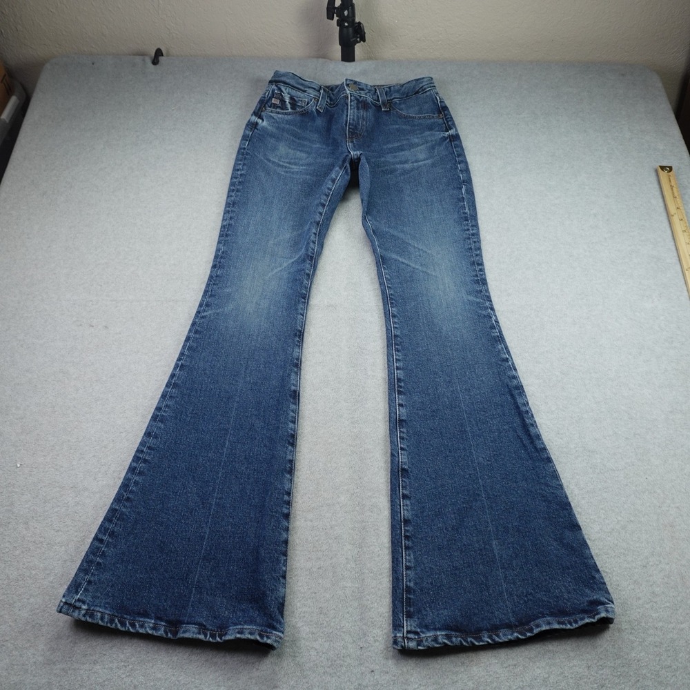 AG Jeans Womens 25 Blue Angeline Mid Rise Flare Contour 360 Denim